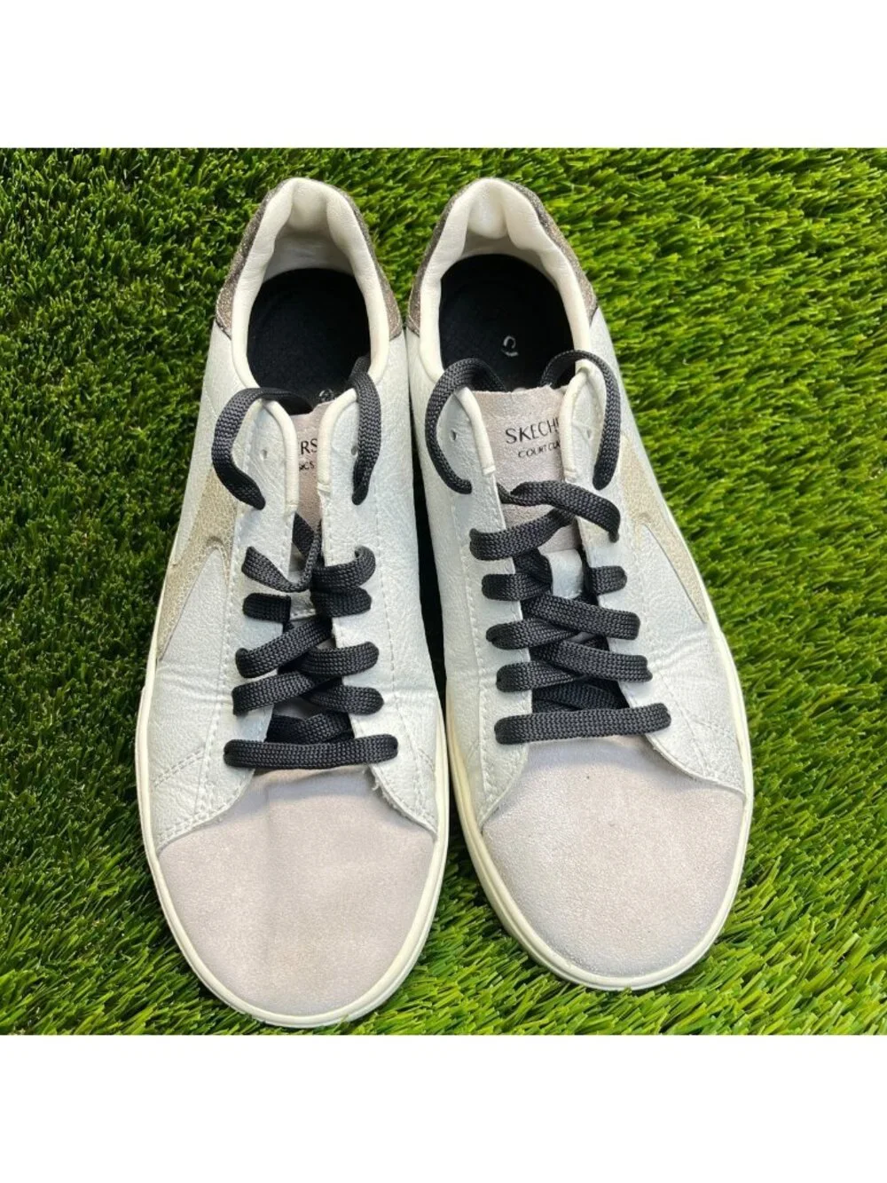 Skechers Eden LX Glimpse of Glitter Womens Size 7 Gray Athletic Shoes Sneakers